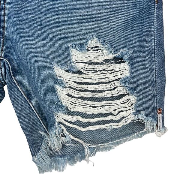 ONE TEASPOON Denim Shorts in Medium Wash Denim Size 26 - Picture 5 of 14